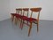 Mid-Century Walnut Dining Chairs, 1960s, Set of 4 4