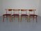 Chaises de Salle à Manger Mid-Century en Noyer, 1960s, Set de 4 1