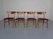 Mid-Century Walnut Dining Chairs, 1960s, Set of 4, Image 1