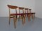 Mid-Century Walnut Dining Chairs, 1960s, Set of 4, Image 5