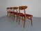 Mid-Century Walnut Dining Chairs, 1960s, Set of 4 6