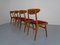 Mid-Century Walnut Dining Chairs, 1960s, Set of 4, Image 6