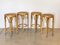 Hocker aus Buche, 1970er, 4er Set 1