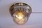Art Deco Nickel Plated Ceiling Lamp with Cut Glass Shade, 1920s, Image 8