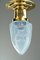 Art Deco Ceiling Lamps with Opaline Glass Shades, 1920s, Set of 2 7