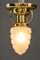 Art Deco Deckenlampen mit Original Glasschirmen, 1920er, 2er Set 7