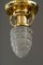 Art Deco Deckenlampen mit Original Glasschirmen, 1920er, 2er Set 4