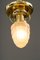 Art Deco Ceiling Lamps with Original Glass Shades, 1920s, Set of 2, Image 6