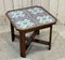 Art Deco Coffee Table in Mahogany with Fabric-Covered Glass Top, 1930s, Image 3