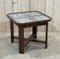 Art Deco Coffee Table in Mahogany with Fabric-Covered Glass Top, 1930s 8