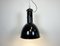 Vintage Industrial Bauhaus Black Enamel Pendant Lamps from Elektrosvit, 1960s, Set of 4 12