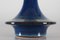 Danish Sculptural UFO Shaped Table Lamp in Blue Glaze from Søholm, 1960s 6