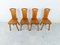 Brutalistische Vintage Esszimmerstühle aus Eiche, 1960er, 4er Set 5