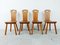 Vintage Brutalist Dining Chairs in Oak, 1960s , Set of 4, Image 1