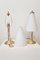 Vintage Table Lamps in Gold and Frosted Glass by Lakro, 1980s, Set of 2 4
