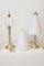 Vintage Table Lamps in Gold and Frosted Glass by Lakro, 1980s, Set of 2 12