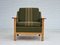 Danish Lounge Chair in Green Wool and Oak Wood, 1970s 16