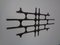 Large German Brutalist Iron Wall Sculpture, 1960s, Image 3