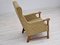 Vintage Danish Highback Armchair in Fabric and Oak, 1960s 4