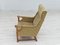 Vintage Danish Highback Armchair in Fabric and Oak, 1960s 2