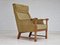 Vintage Danish Highback Armchair in Fabric and Oak, 1960s 1