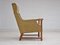 Vintage Danish Highback Armchair in Fabric and Oak, 1960s 16