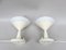 Petites Lampes de Bureau Space Age Beige et Blanche, 1970s, Set de 2 7