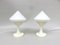 Small Space Age Table Lights in Beige and White, 1970s, Set of 2 1