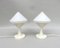 Lámparas de mesa era espacial pequeñas en beige y blanco, años 70. Juego de 2, Imagen 2