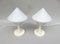 Small Space Age Table Lights in Beige and White, 1970s, Set of 2, Image 3
