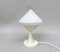 Lámparas de mesa era espacial pequeñas en beige y blanco, años 70. Juego de 2, Imagen 23
