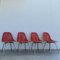 DSX Orange Chairs Set by Charles and Ray Eames for Herman Miller, 1960s, Set of 4 8