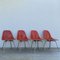 DSX Orange Chairs Set by Charles and Ray Eames for Herman Miller, 1960s, Set of 4 1