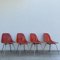 DSX Orange Chairs Set by Charles and Ray Eames for Herman Miller, 1960s, Set of 4 7
