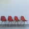 DSX Orange Chairs Set by Charles and Ray Eames for Herman Miller, 1960s, Set of 4, Image 7