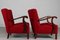 Art Deco Easy Chairs in Dark Stained Beech with Red Wool by Viggo Boesen for Fritz Hansen, 1930s, Set of 2 8