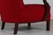 Art Deco Easy Chairs in Dark Stained Beech with Red Wool by Viggo Boesen for Fritz Hansen, 1930s, Set of 2 11