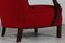 Poltronas Art Déco de haya teñida de oscuro con lana roja de Viggo Boesen para Fritz Hansen, años 30. Juego de 2, Imagen 11