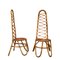 Italian Rattan and Bamboo Hight-Backed Chairs from Bonacina, 1960s, Set of 2, Image 4