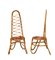 Italienische Stühle mit hoher Rückenlehne aus Rattan & Bambus von Bonacina, 1960er, 2er Set 2
