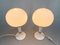 Mid-Century Czechoslovakian Table Lamps in Opaline Glass and Brass by Drukov, 1970s, Set of 2, Image 12