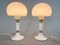 Mid-Century Czechoslovakian Table Lamps in Opaline Glass and Brass by Drukov, 1970s, Set of 2 2
