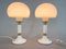 Mid-Century Czechoslovakian Table Lamps in Opaline Glass and Brass by Drukov, 1970s, Set of 2, Image 2