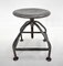 Tabouret Ajustable Vintage Industriel en Acier Brossé, 1950s 4