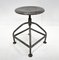 Vintage Industrial Adjustable Brushed Steel Stool, 1950s 2