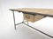 Table Vintage Industrielle en Fer et Bois avec Tiroir, 1950s 5