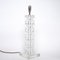 Vintage Glass Table Lamp with Circular Indented Cubes, 1980s, Image 1