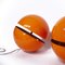 Orange Globe Table Lamps by Andrea Modica for Lumess, 1990s, Set of 2 2