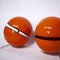 Orange Globe Table Lamps by Andrea Modica for Lumess, 1990s, Set of 2 6