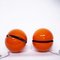 Orange Globe Table Lamps by Andrea Modica for Lumess, 1990s, Set of 2 5